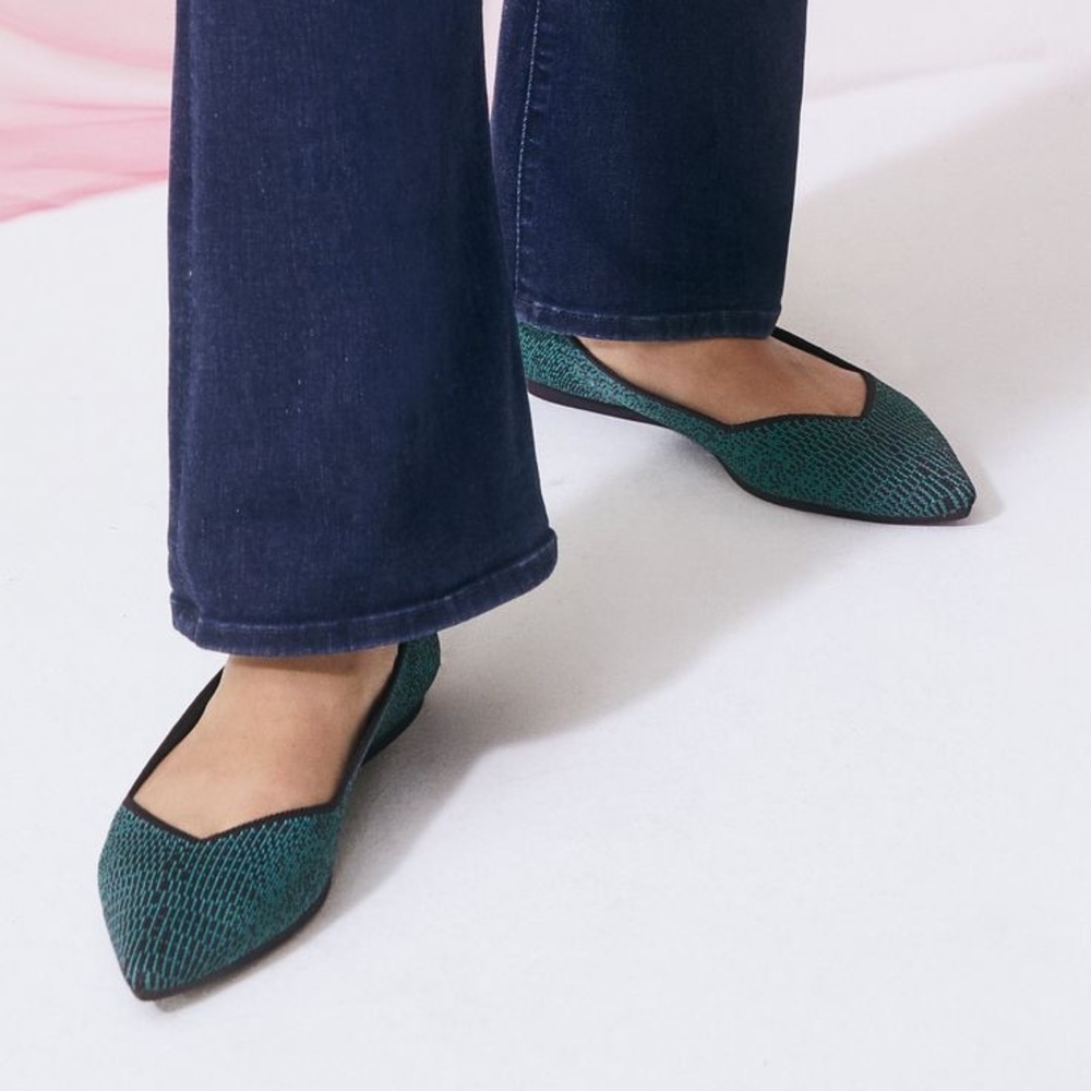 Rothy’s Women’s Spruce Python The Point Pointed T… - image 1